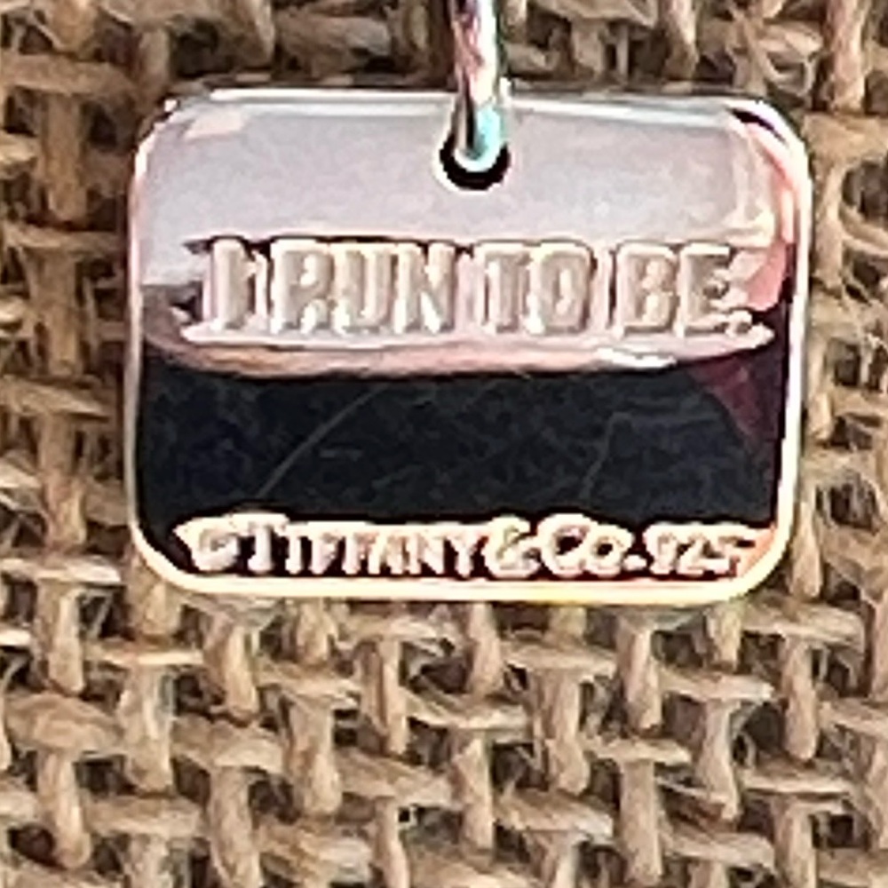 Tiffany & Co. Sterling Silver Nike Women's Marathon I RUN TO BE Necklace 18" - Picture 3 of 8